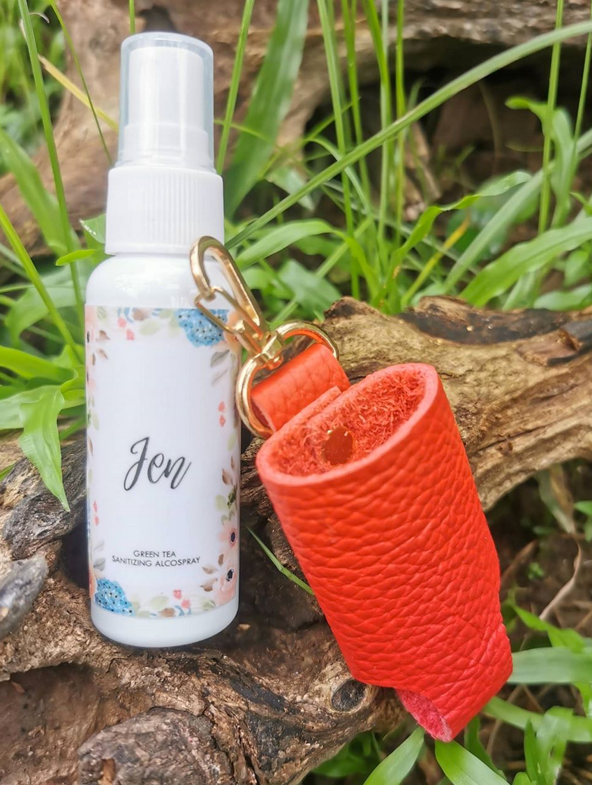 MIXMI Leather Alcospray Holder (RED)