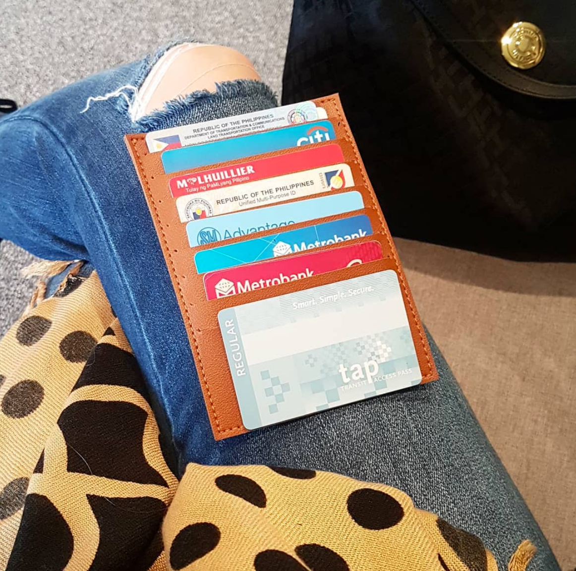 SLIM CARD WALLET (TAN)