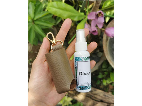 MIXMI Leather Alcospray Holder (TAUPE)