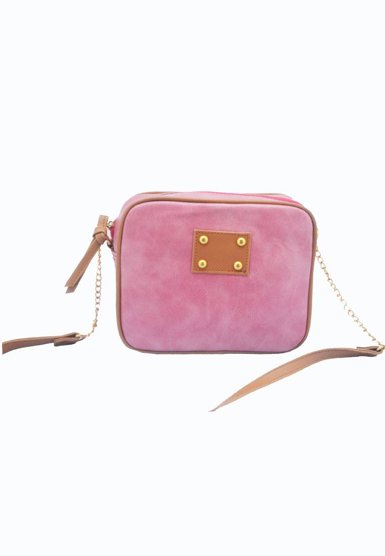 MIXMI TAYLOR CHAIN BAG (PINK/TAN)