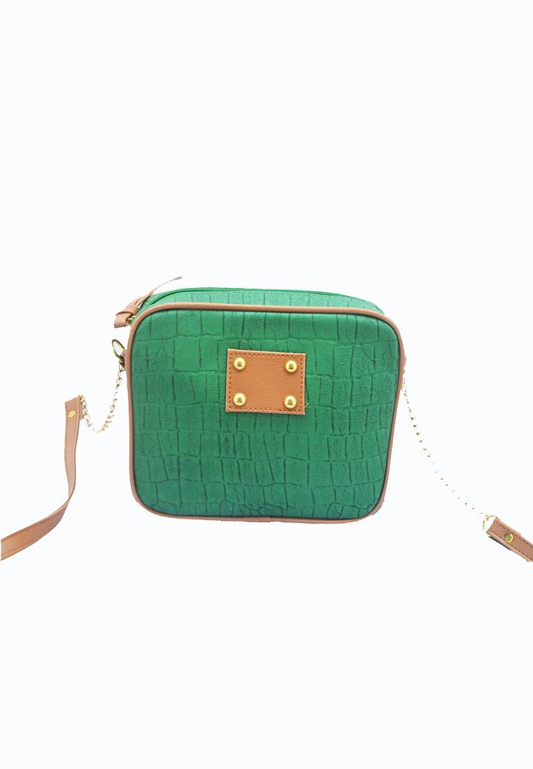 MIXMI TAYLOR CHAIN BAG (GREEN/TAN)