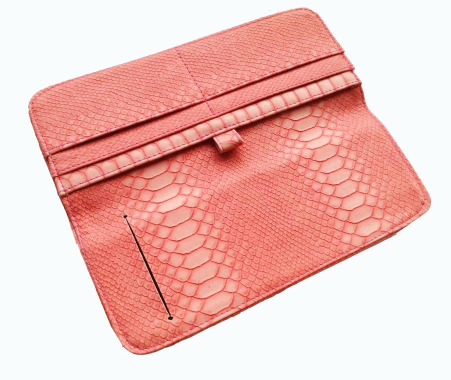 MIXMI LONG CHECKBOOK WALLET (SALMON PINK)