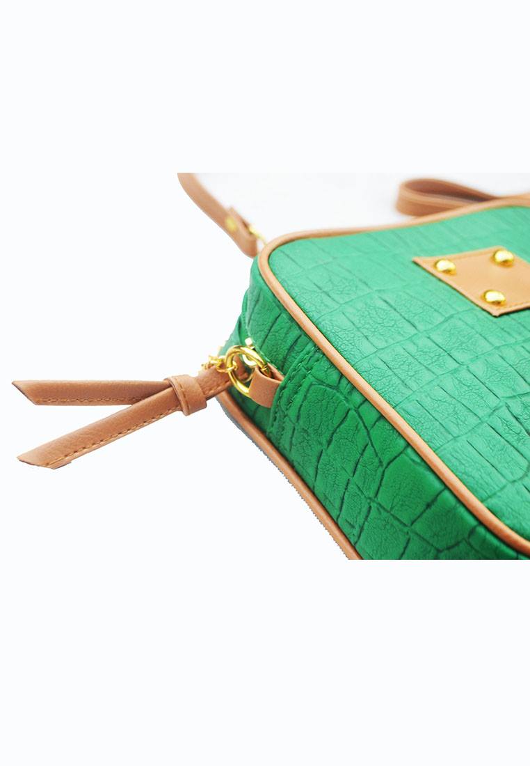 MIXMI TAYLOR CHAIN BAG (GREEN/TAN)