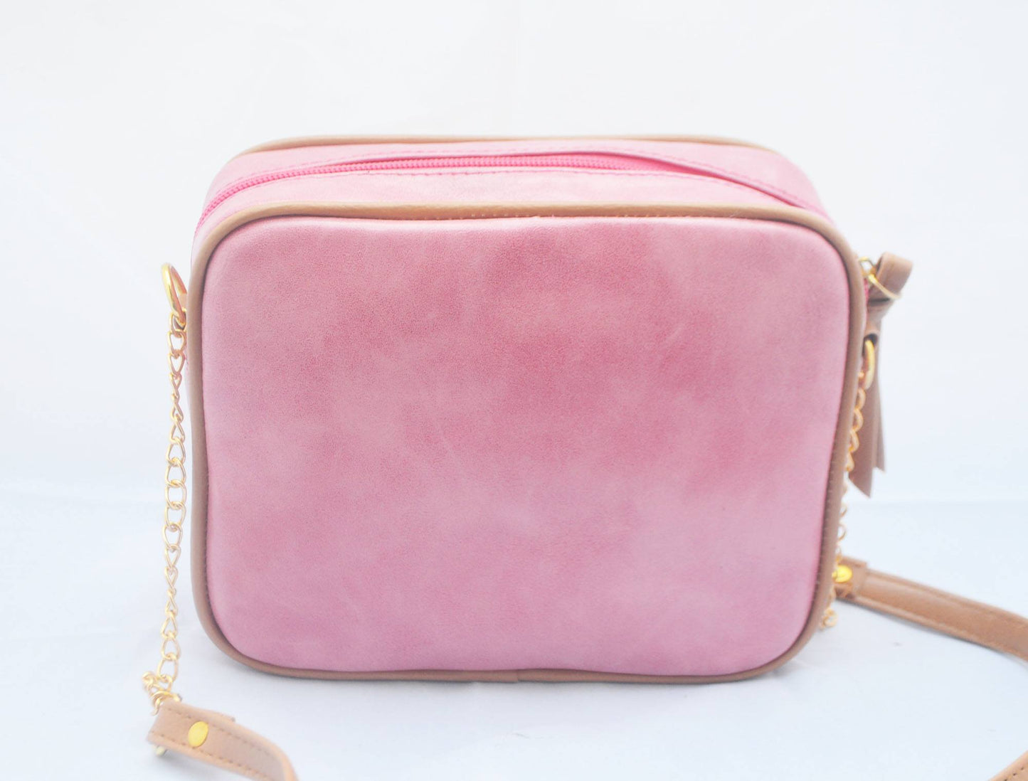 MIXMI TAYLOR CHAIN BAG (PINK/TAN)