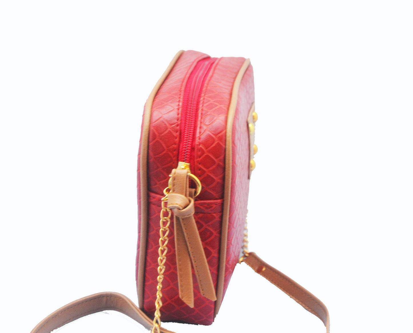 MIXMI TAYLOR CHAIN BAG (RED PRINT) GOLD CHAIN