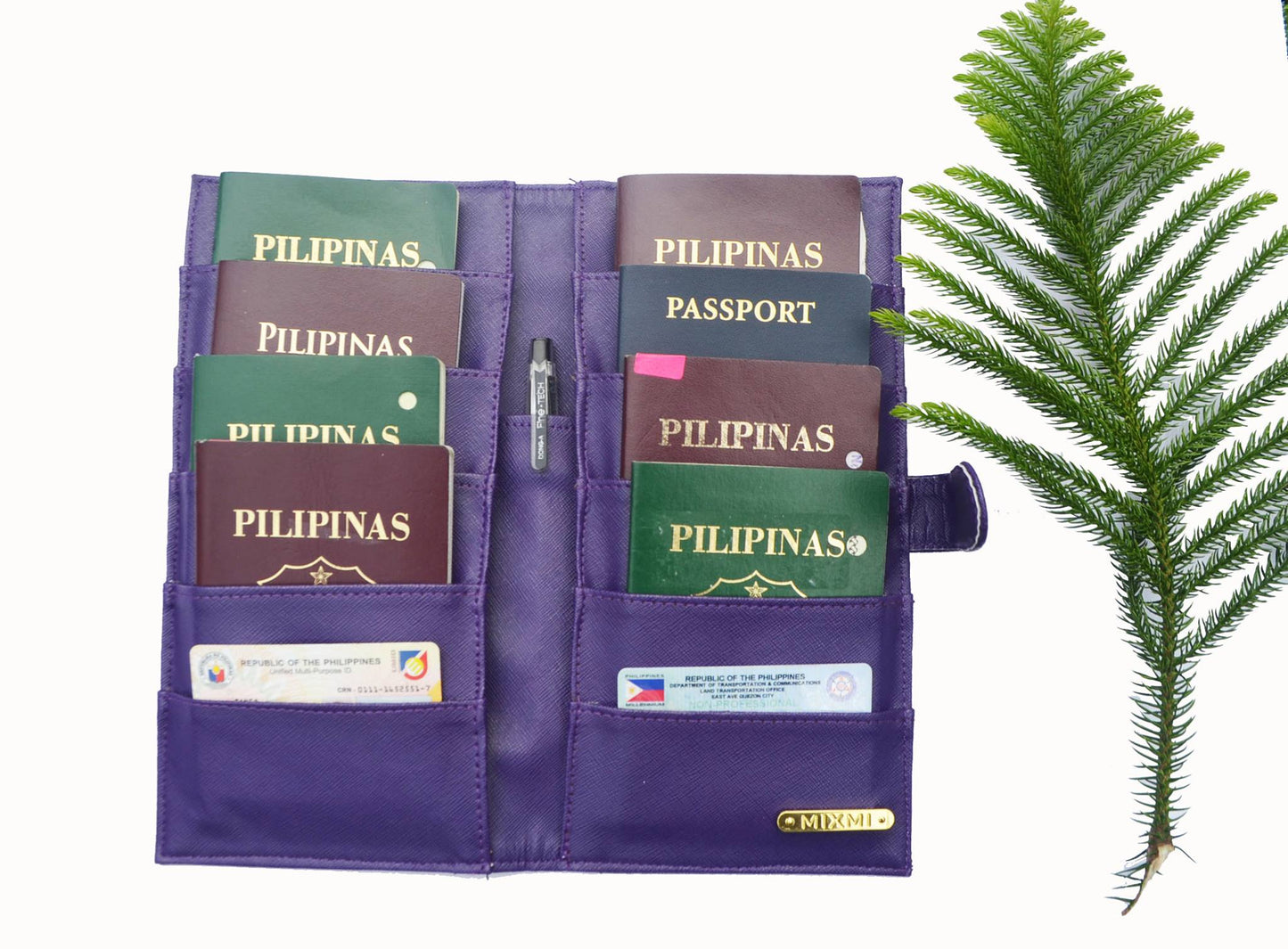MIXMI FAMILY PASSPORT/ PASSBOOK WALLET (PURPLE)