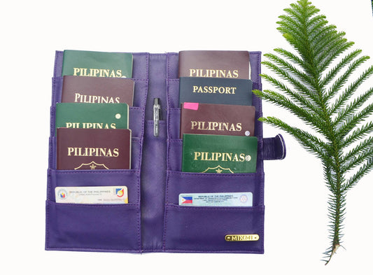 MIXMI FAMILY PASSPORT/ PASSBOOK WALLET (PURPLE)