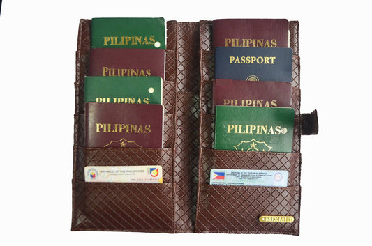 MIXMI FAMILY PASSPORT WALLET (VINTAGE BROWN)