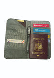 MIXMI Long Passport Wallet (Alligator Grey)