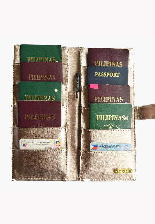 MIXMI FAMILY PASSPORT/ PASSBOOK WALLET (ROSE GOLD)