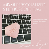 MIXMI Stethoscope Tag (Baby Pink)- WITH INITIALS