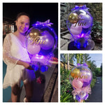 BLOOM AND BLUSH (Mini Bubble Balloon with Fairy Lights) - Happy Birthday, Tine!