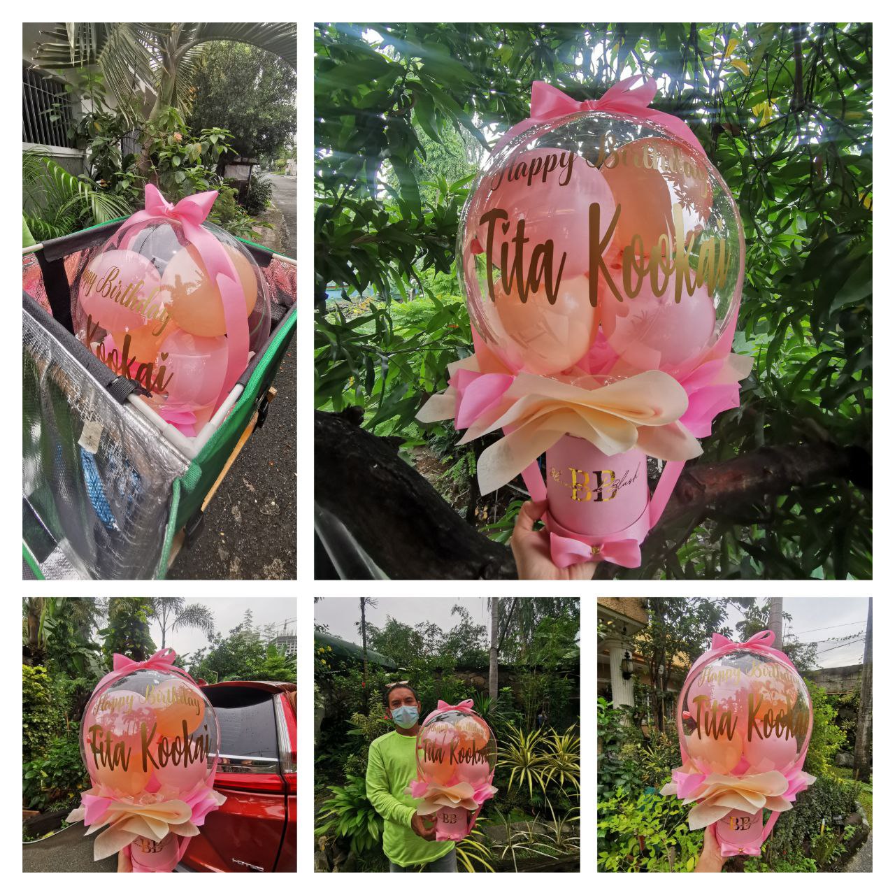 BLOOM AND BLUSH (Mini Bubble Balloon without Fairy Lights) - Happy Birthday, Kookai!