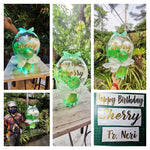 BLOOM AND BLUSH (Mini Bubble Balloon with Fairy Lights) - Happy Birthday, Sherry!