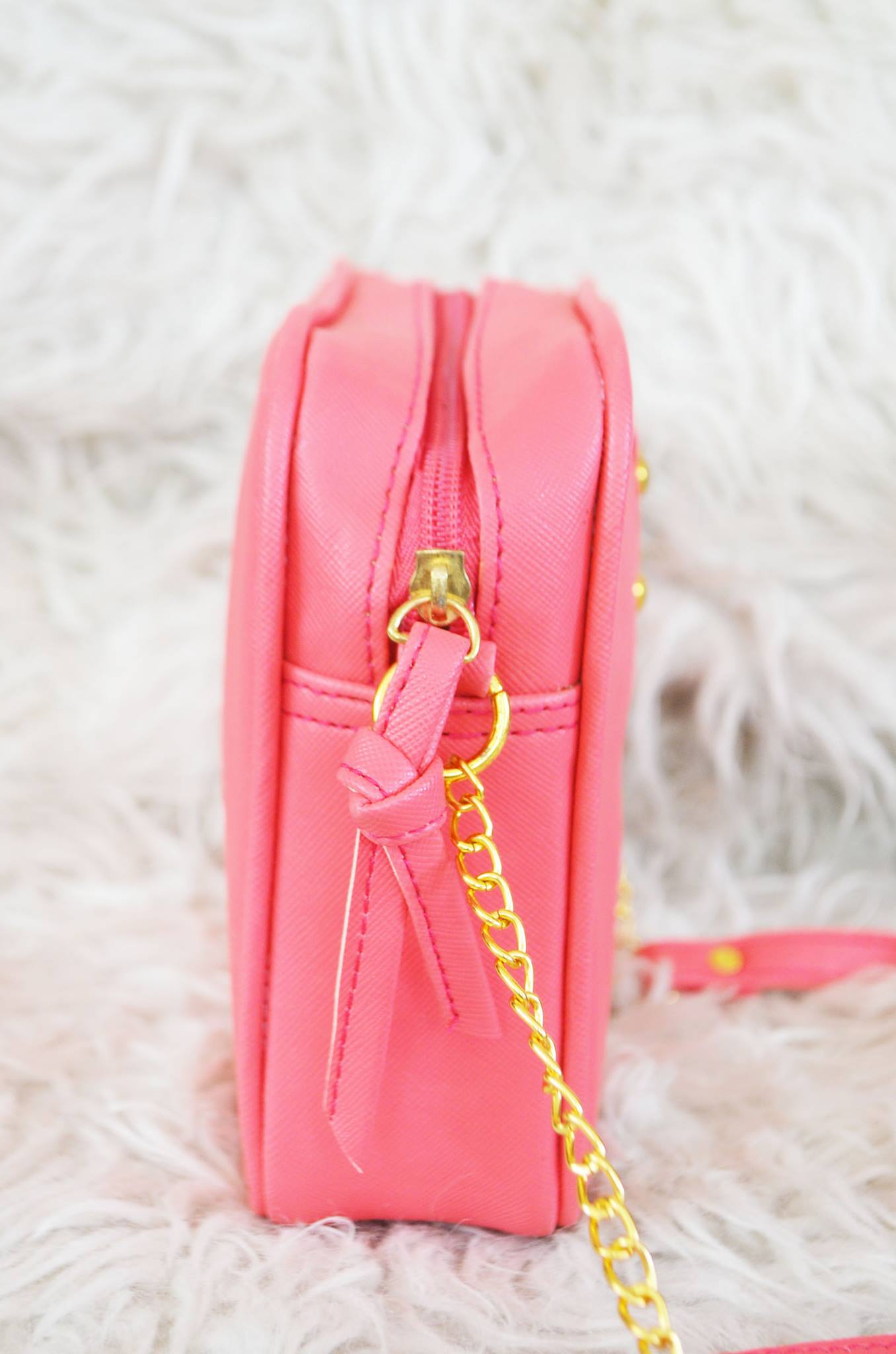MIXMI TAYLOR CHAIN BAG (Salmon Pink) GOLD CHAIN