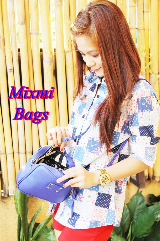 MIXMI TAYLOR CHAIN BAG (Royal Blue) GOLD CHAIN