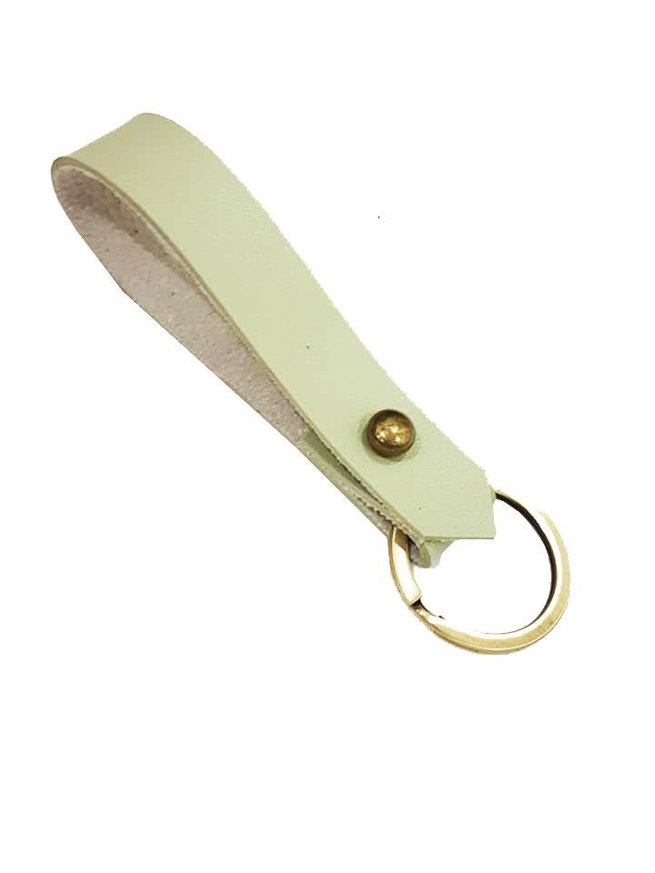 MIXMI BRASS STUD KEYCHAIN (LIGHT APPLE GREEN)