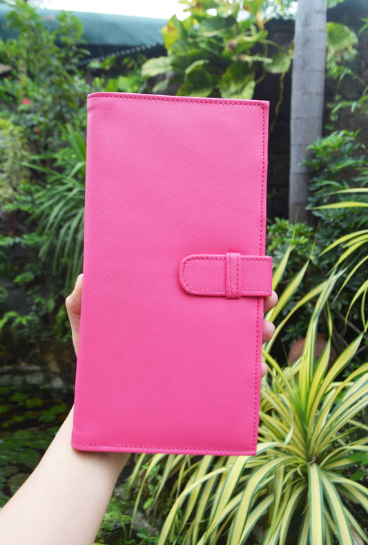 MIXMI FAMILY PASSPORT/PASSBOOK WALLET (DARK PINK)