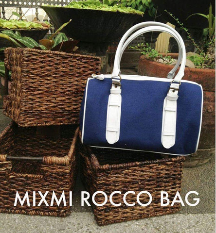 MIXMI Rocco Doctor's Bag (Dark Blue-White handle)