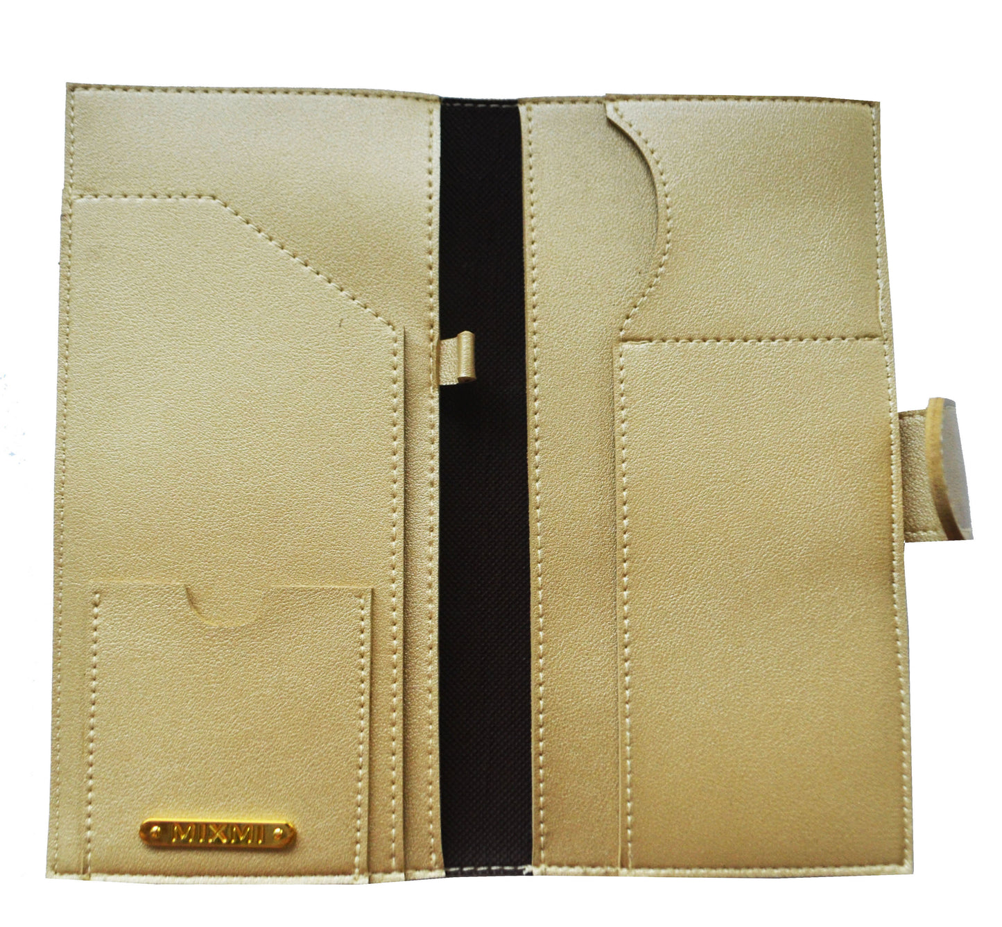 MIXMI TOBY PASSPORT WALLET (CHAMPAGNE GOLD)