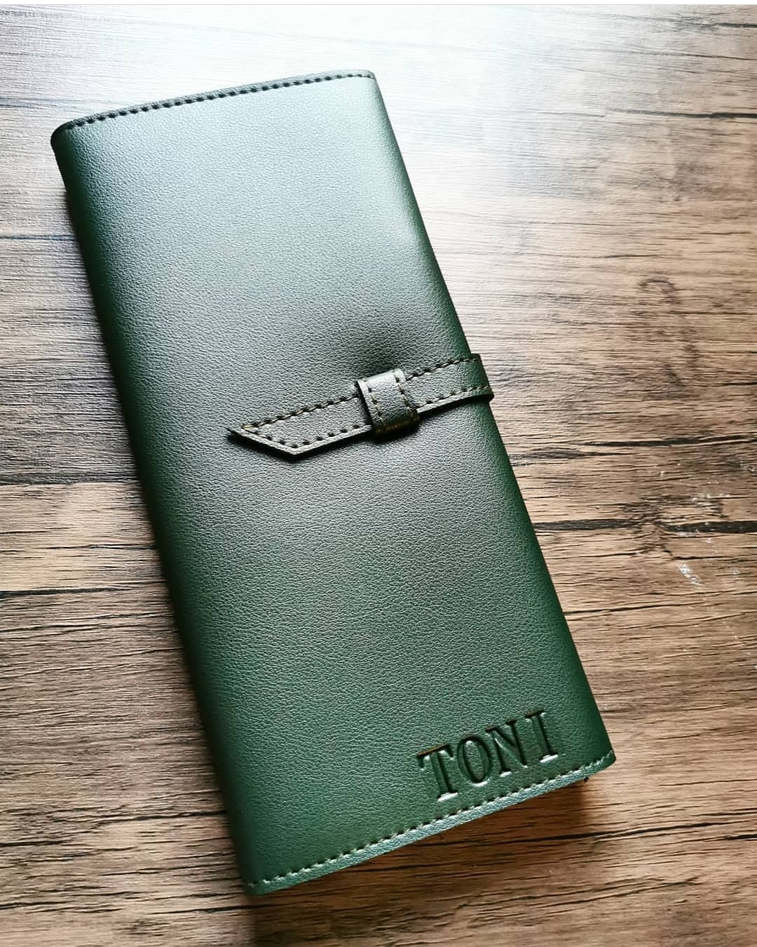 MIXMI Double Checkbook Wallet (Dark Green SOFTY )