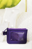 MIXMI Slim Zippered Wallet (Violet)