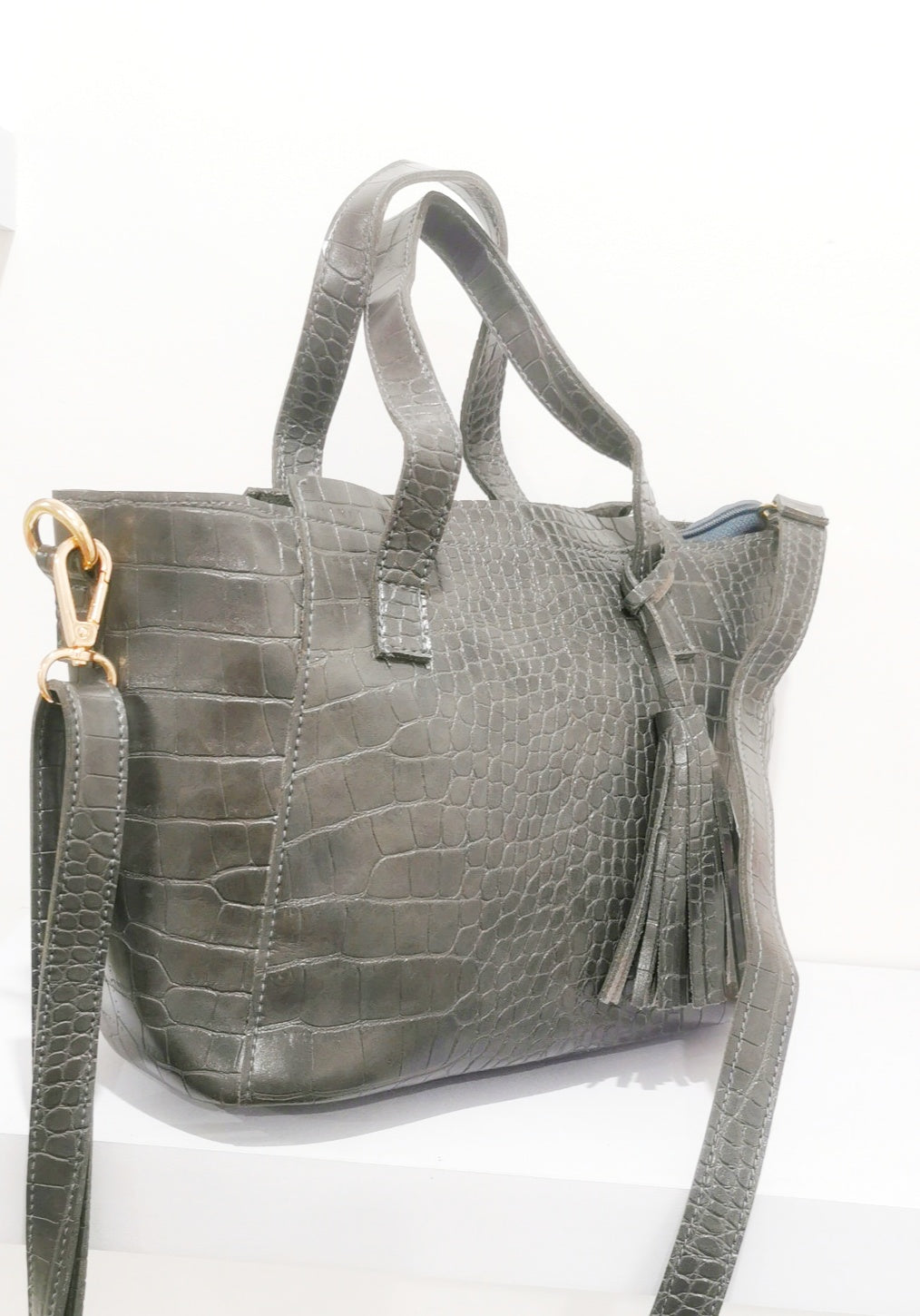 MIXMI Croco Matte Sling Bag (Grey)