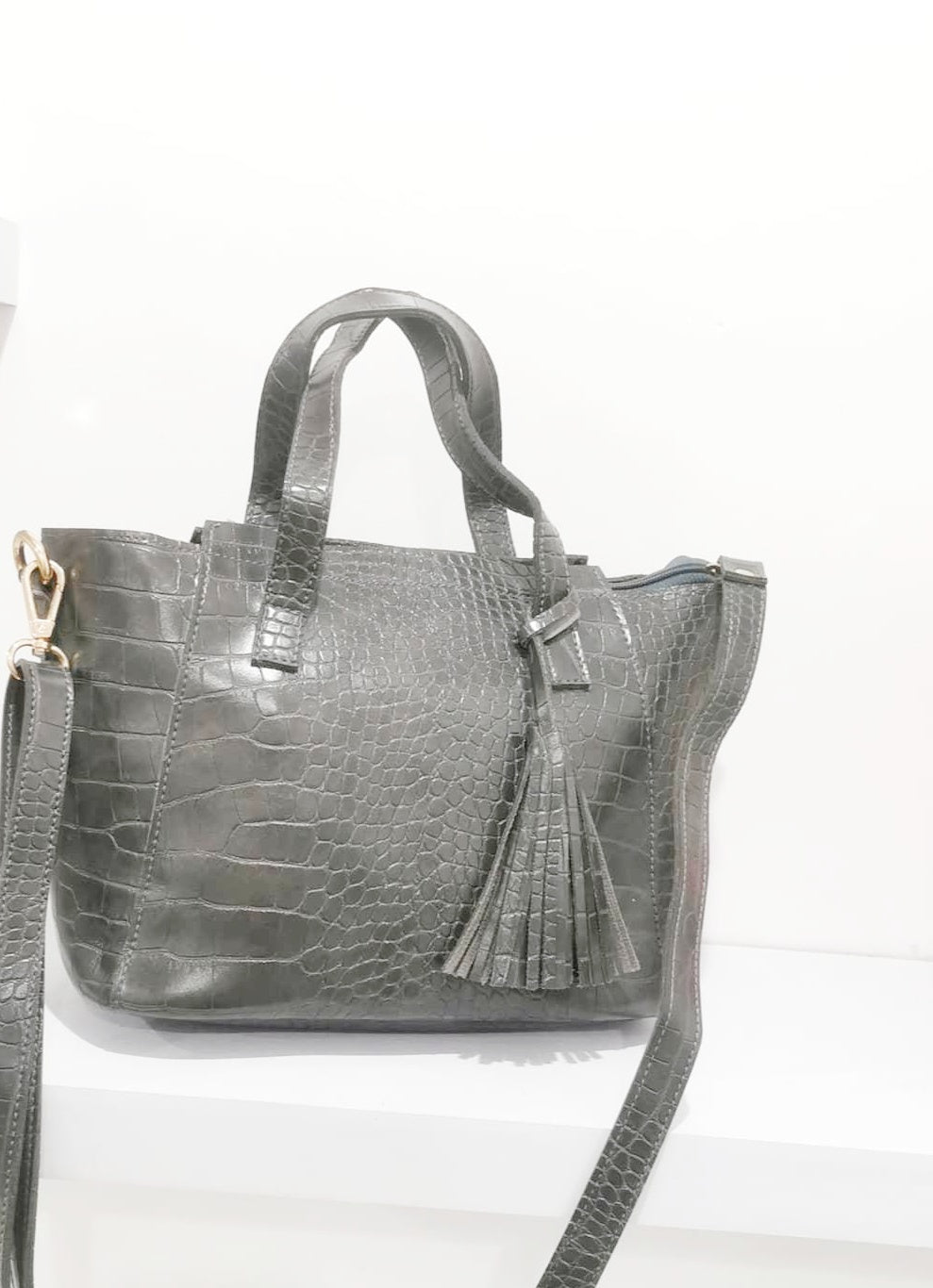 MIXMI Croco Matte Sling Bag (Grey)