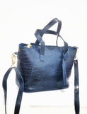MIXMI Croco Matte Sling Bag (Navy Blue)