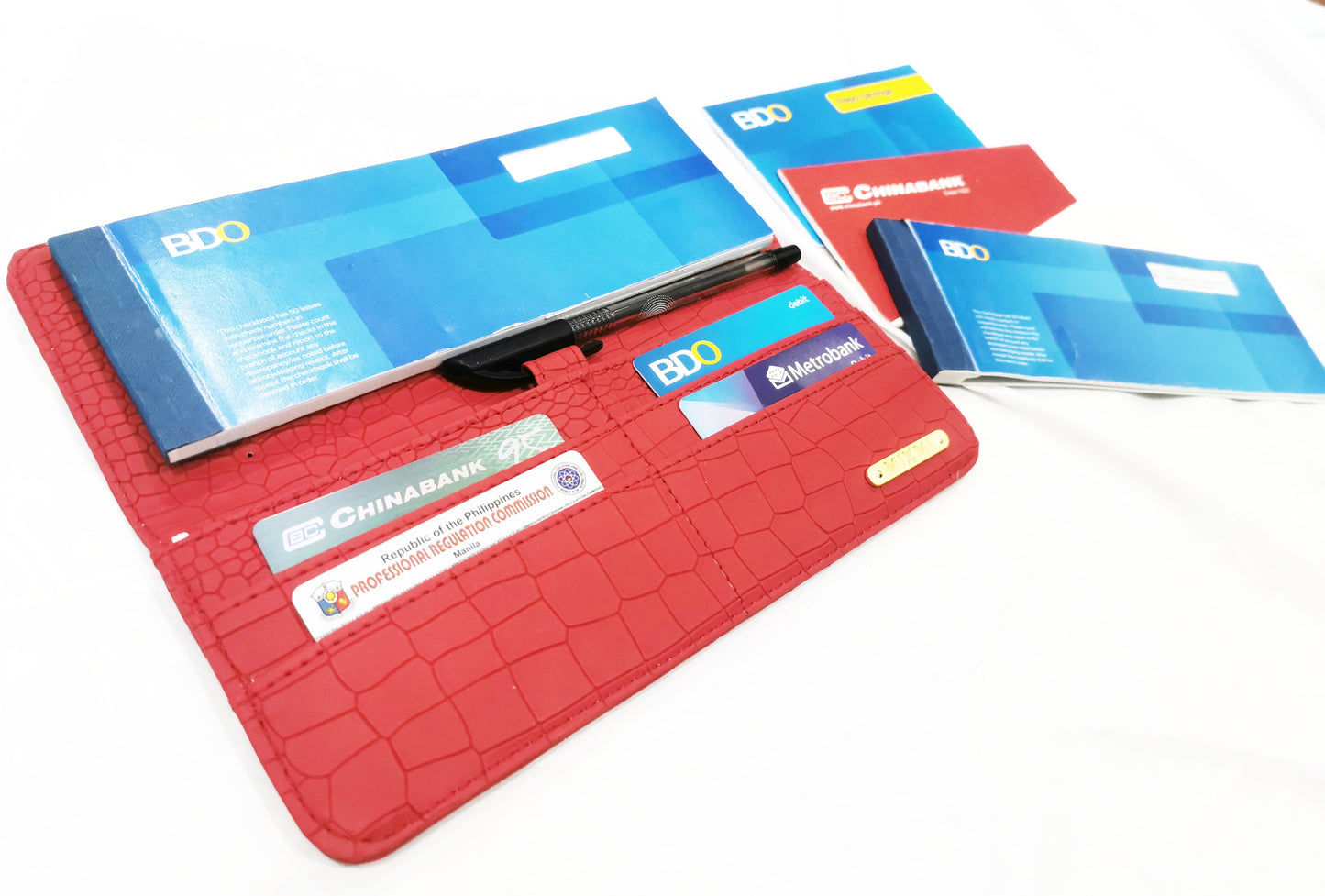 MIXMI New Long Checkbook Wallet (Red)