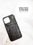 MIXMI IPHONE 13 PRO MAX CROCO SKIN CASE (BLACK)