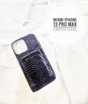 MIXMI Iphone 13 Pro Max Croco Skin CAse (Navy Blue)