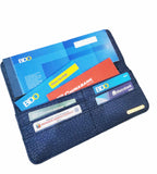 MIXMI New Long Checkbook Wallet (Sea Blue)