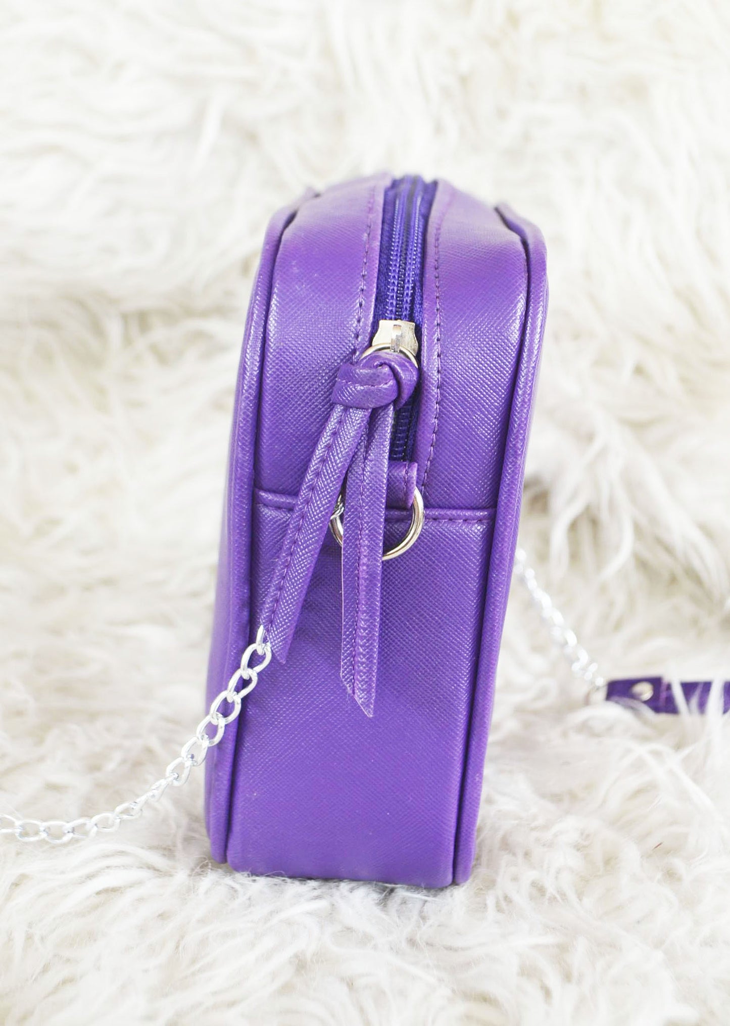 MIXMI TAYLOR CHAIN BAG (Purple) SILVER CHAIN