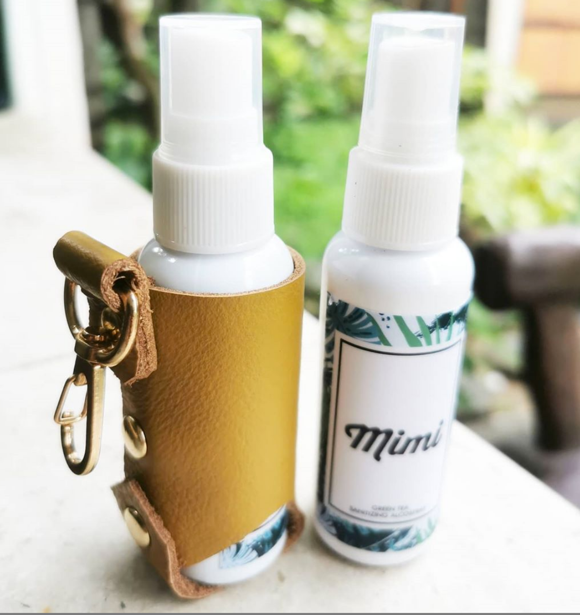 MIXMI Leather Alcospray Holder (MUSTARD)