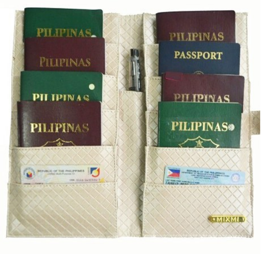 MIXMI FAMILY PASSPORT WALLET (Vintage Pearl)