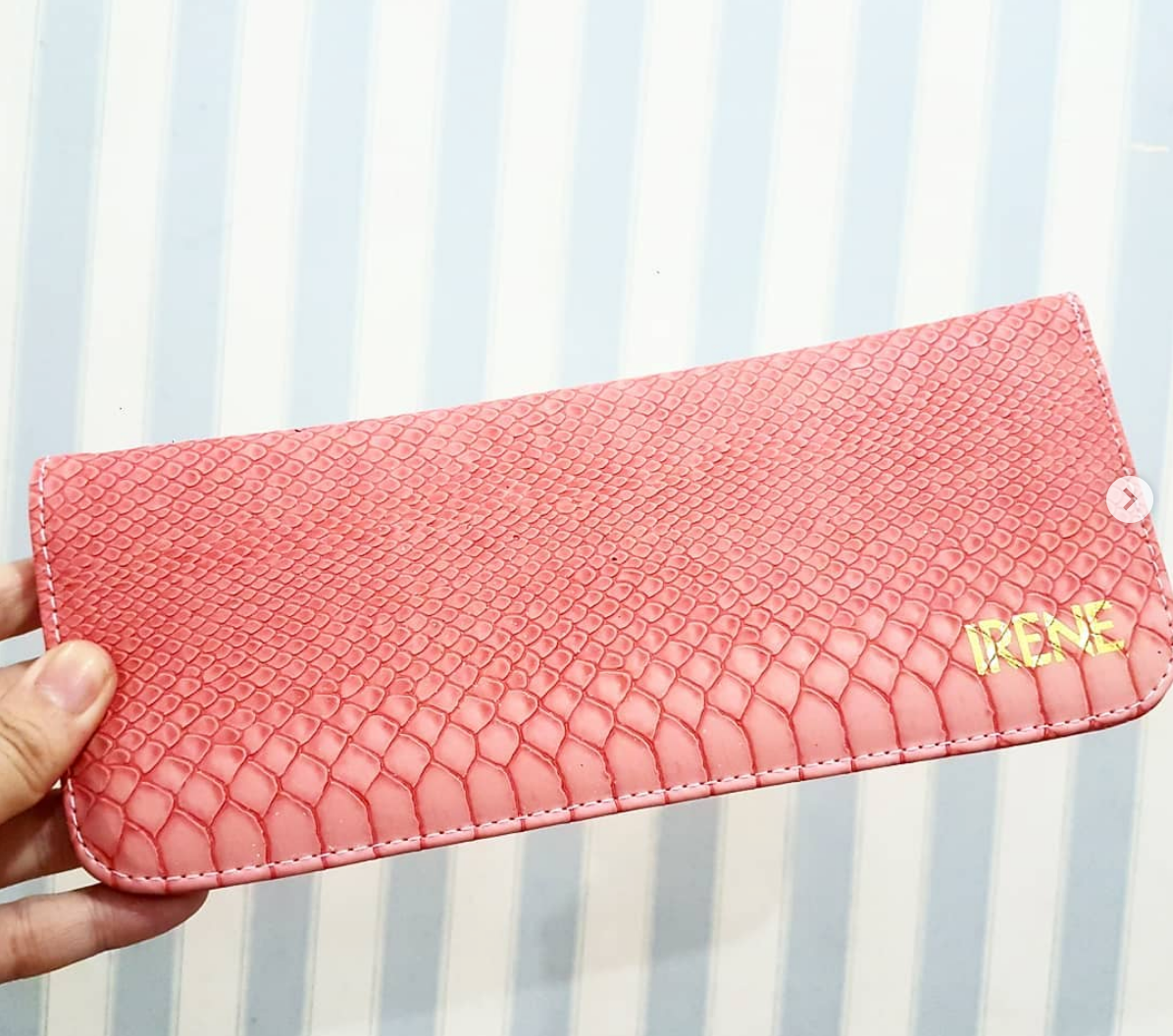 MIXMI LONG CHECKBOOK WALLET (SALMON PINK)