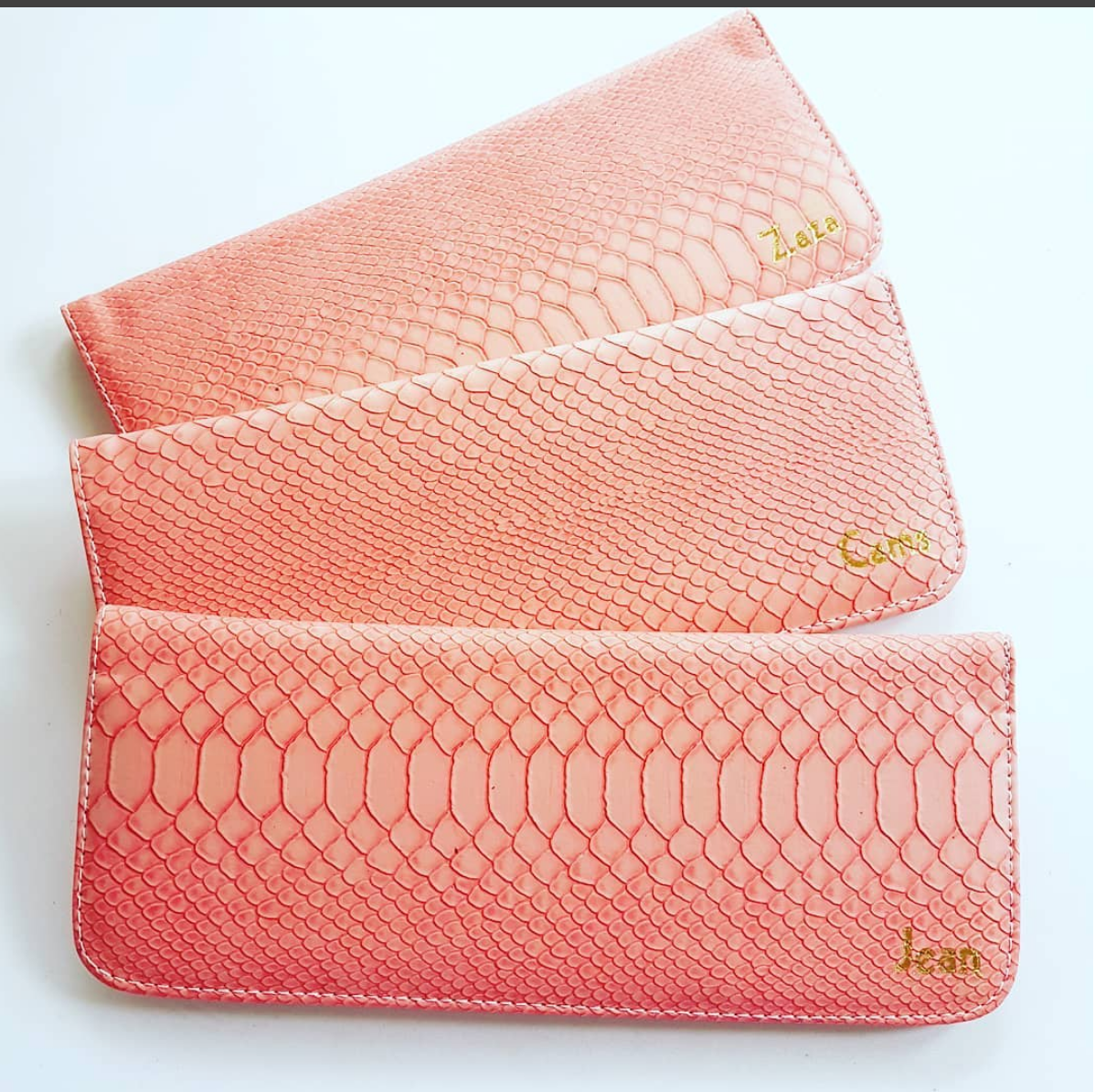 MIXMI LONG CHECKBOOK WALLET (SALMON PINK)