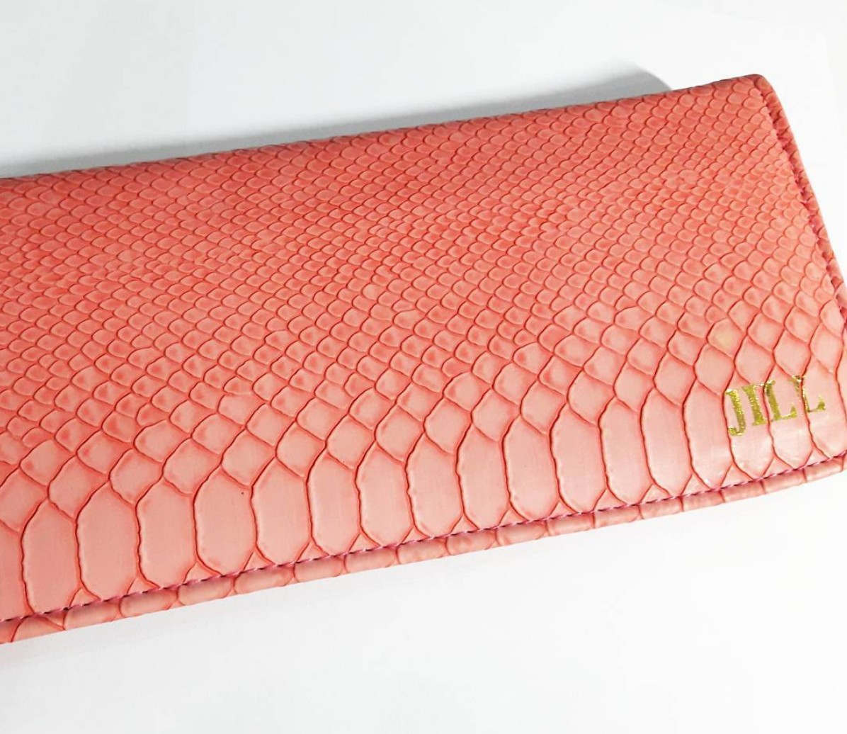 MIXMI LONG CHECKBOOK WALLET (SALMON PINK)