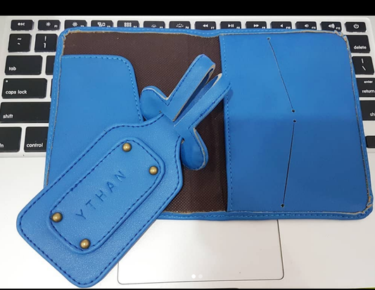 MOANA TRAVEL SET (PASSPORT + LUGGAGE TAG) - Royal Blue