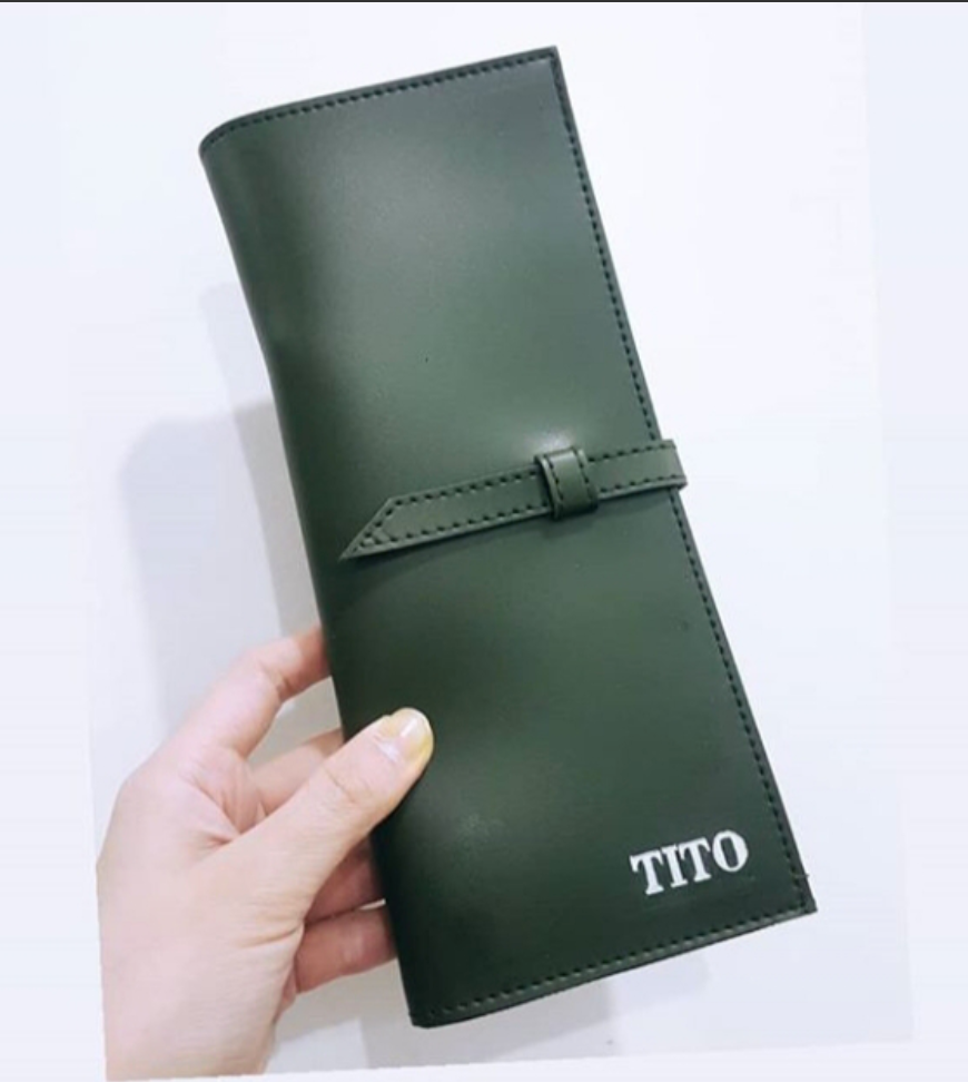 MIXMI SINGLE CHECKBOOK WALLET (DARK GREEN)