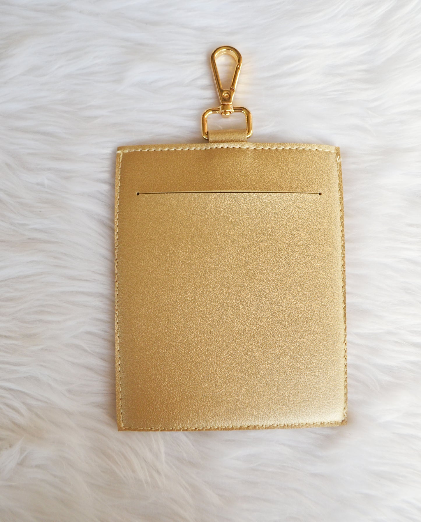 MIXMI ID CARD HOLDER W/ Back Pocket - (Senior Citizen ID / PWD ID) - Champagne Gold