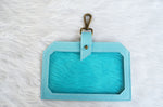 MIXMI STUD VACCINATION CARD CASE WITH ANTIQUER DOG HOOK (SKY BLUE)