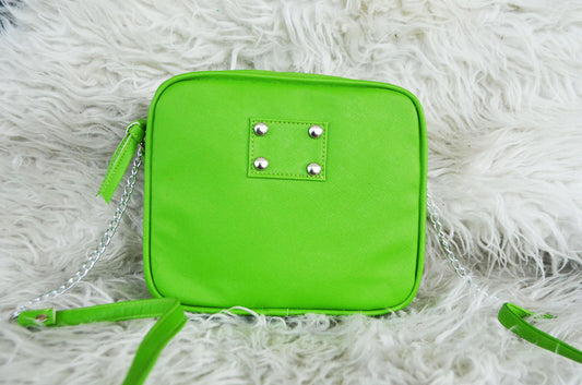 MIXMI TAYLOR CHAIN BAG (Yellow Green) SILVER CHAIN