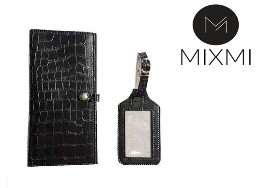 MILKA PASSPORT + LUGGAGE TAG SET (BLACK)