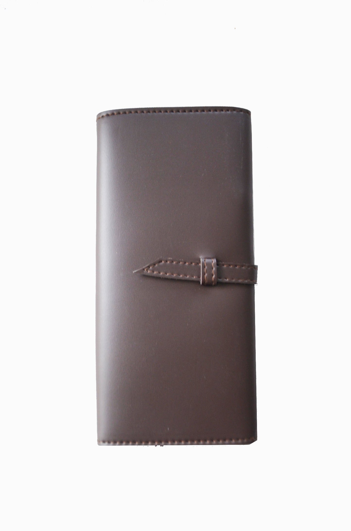 MIXMI DOUBLE CHECKBOOK WALLET (DARK BROWN)