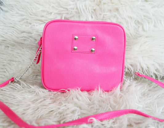 MIXMI TAYLOR CHAIN BAG (Fuschia Pink) SILVER CHAIN