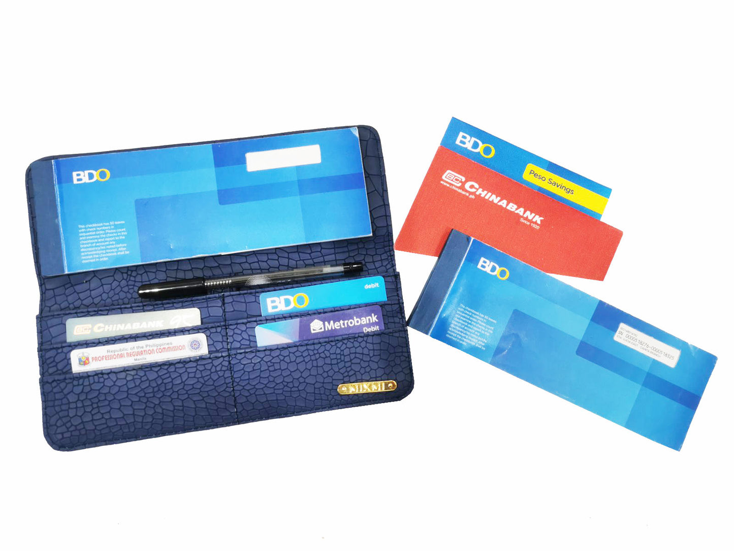 MIXMI New Long Checkbook Wallet (Sea Blue)