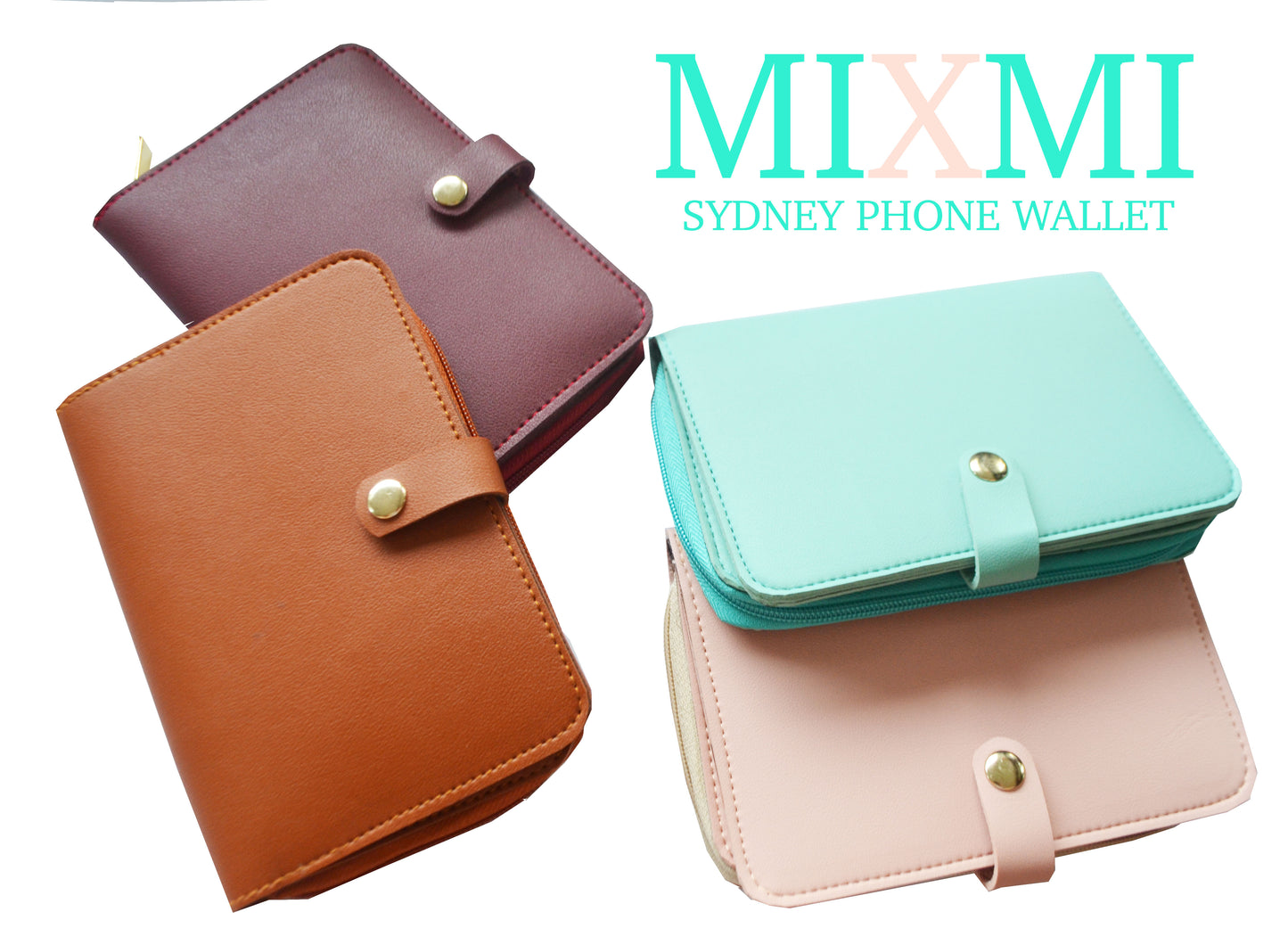 MIXMI SYDNEY PHONE & CARD WALLET (MINT GREEN)