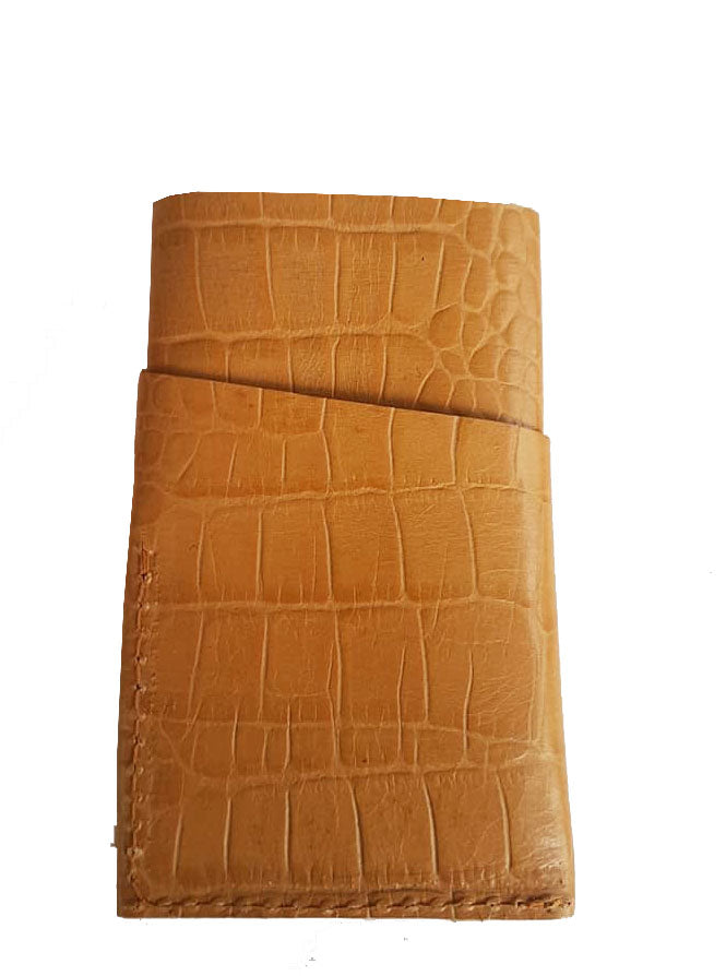 MIXMI LEATHER TIM THIN WALLET (CROCO CAMEL)